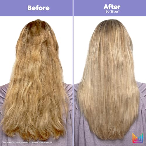 Matrix So Silver All-In-One Leave-In Toning Spray - Neutralizes Yellow, Brassy Tones, Nourishes Hair and Controls Frizz, For Color-Treated Hair, 6.8 Fl Oz