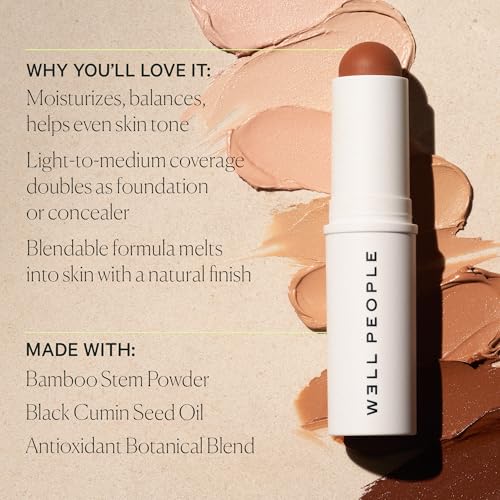 Well People Supernatural Complexion Stick Foundation + Concealer, Buildable, Light-to-Medium Coverage, Soft Matte Finish, Lightweight + Hydrating, Multi-Use, Vegan & Cruelty-Free, 14 Fair Neutral