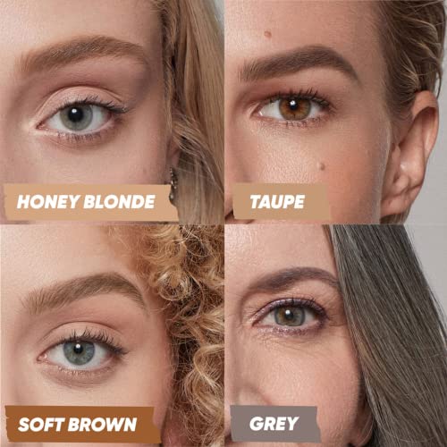 Kosas Brow Pop - Longwear Eyebrow Makeup, Dual-Sided Defining Pencil with Castor Oil for Soft, Natural Look of Real Hair - Honey Blonde
