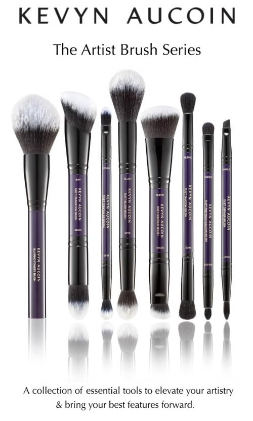 Kevyn Aucoin Angled Fan Mascara Brush: Achieve feathered, separated lashes with any mascara. Dual-fiber design ensures a clean & even application for voluminous lashes. No clumps. Makeup artist go to.