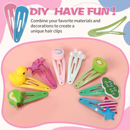 obeoby 120 Pcs 40 Colors Metal Small Snap Hair Clips, 1.2 Inch Mini Hair Barrettes Hair Accessories for Baby Girls Toddlers Women