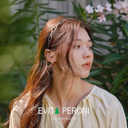EVITA PERONI Headbands for Women Non Slip Acetate Hollow Design High-grade and Fashionable Headbands Women's Hair with Teeth Comfort Hairband - Quicksand Gray