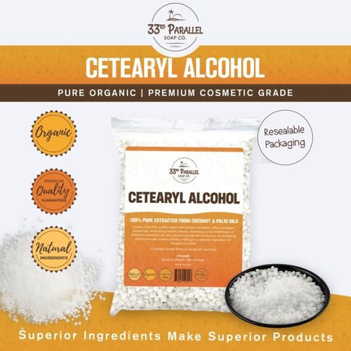 CETEARYL Alcohol (1 lbs / 16 oz) 100% Pure Extracted from Coconut & Palm Oils. Premium Granules Cetearyl Alcohol for Lotion Making, Creams, Scrubs, Shampoos, Conditioners, Moisturizers | 1 Pound