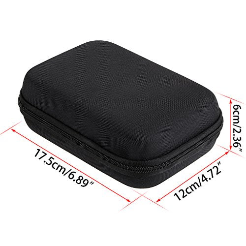 Hipiwe Hard Shell Essential Oil Carrying Case Holds 12 Bottles (Can hold 5ml, 10ml, &10ml Rollers) Travel Size Essential Oils Bag Organizer (Black)