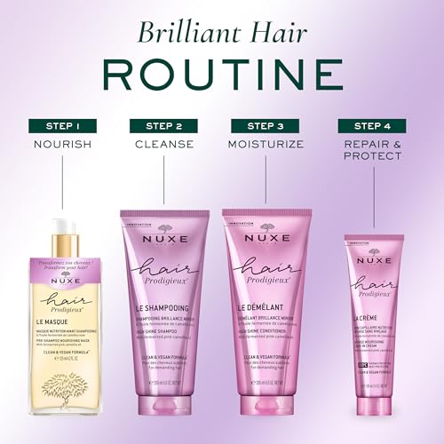 Nuxe Hair Prodigieux Intense Nourishing Leave-in Cream. Repairs & Protects Hair From Heat, For Soft, Shiny and Healthy Looking Hair. With Argan and Jojoba Oil, 3.4 Fl Oz
