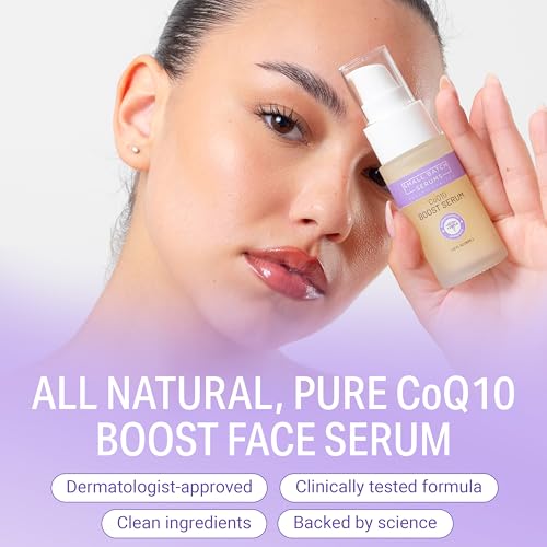 CoQ10 Pure Boost Glowing Face Serum - Coenzyme Q10 Serum with Hyaluronic Acid & Vitamin E for Enhanced Anti Aging Skin Care - Hydrating Hyaluronic Acid Facial Serum - Made in USA