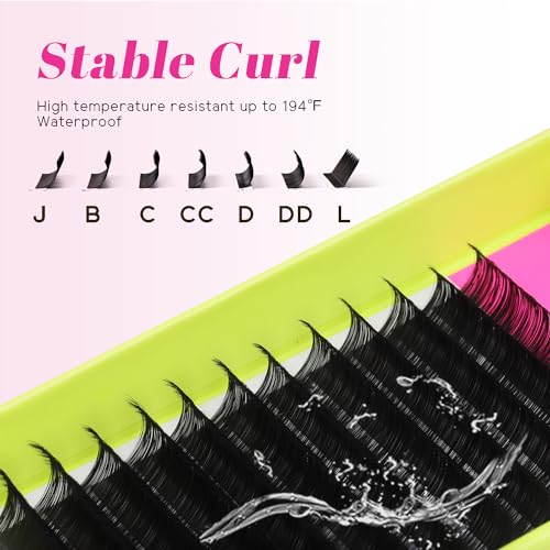 TDANCE Cashmere Lash Extensions Super Matte Black Classic Lash Extension 0.05mm Thickness CC Curl 14-19mm Volume Lash Extensions for Professional Salon Use Eyelash Extension(0.05-CC,14-19mm)