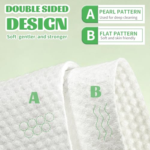 Disposable Face Towel, 100 Count Biodegradable Face Towels, for Washing Soft Cotton Dry Wipes Facial Cloths Towelettes for Washing and Drying, Facial Tissue for Cleansing