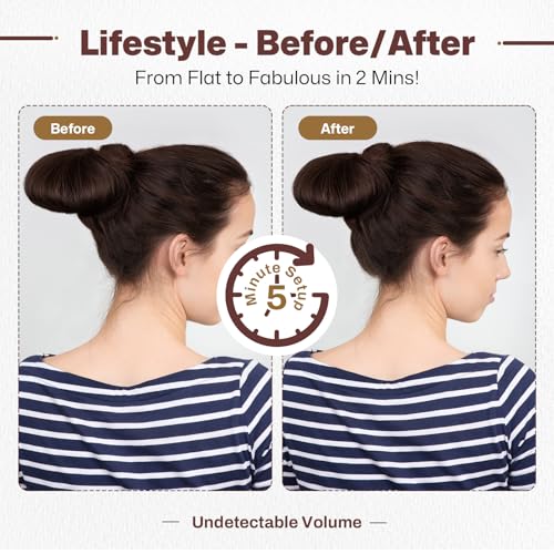 Hair Sponge for Updo | Hair Bumps for VolumeI Insert Maker | Hair Padding Filler Pads & Undetectable Updo Tool | Includes Bobby Pins, U Shape Hair Pin, Comb and Plastic Clips