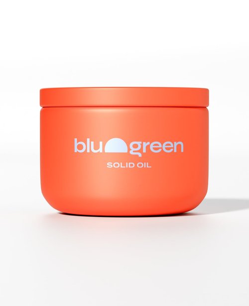 BLU & GREEN Solid Oil for Multiuse Styling & Finishing, Tames Frizz & Controls Flyaways, Adds Definition & Shine, For All Hair Types, Vegan, Cruelty-Free & Plastic-Free