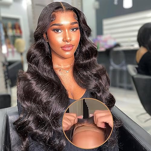 28 Inch Glueless Wigs Human Hair pre plucked Pre Cut Wear and Go Wig 180 Density 5x5 Hd Lace Closure Wigs Human Hair Body Wave Hd Lace Front Wigs for Women Frontal Wigs