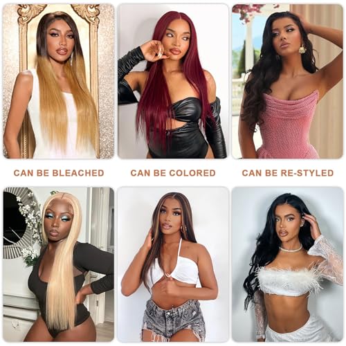 16A Raw Human Hair Bundles 100% Burmese Virgin Straight Bundles Human Hair, Sliky Boutique Extensions, Can Be Dyed and Restyled, Full Ends, Vertical Smooth (Straight 1 Bundle, 30 Inch)