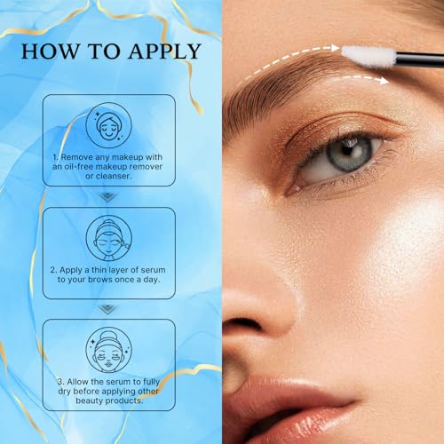 VieBeauti Eyebrow Growth Serum 5mL: Eyebrow Serum to Grow Brows with Advanced Formula to Boost Longer Fuller and Thicker Looking Eyebrows