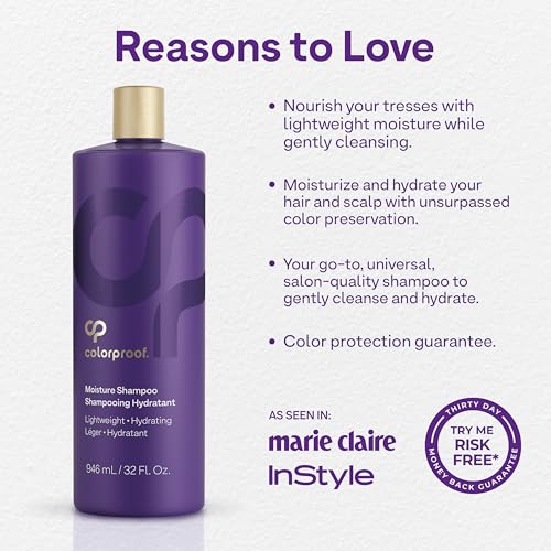 ColorProof Moisture Shampoo Hydrating Sulfate-Free Shampoo for Color-Treated Hair, Mojito Mint Scent