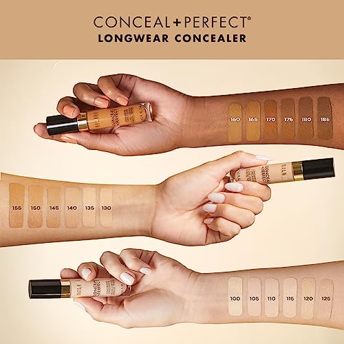 Milani Conceal + Perfect Longwear Concealer Full Coverage Infused with Hyaluronic Acid & Vitamin E, Cover Dark Circles, Blemishes & Skin Imperfections for Long-Lasting Wear - Light Nude