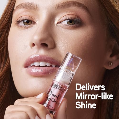 Physicians Formula Mineral Wear Diamond Lip Oil, High-Shine Serum Hybrid with Diamond Dust, Vitamin E, & Mineral Powder, Talc-Free, Cruelty-Free, & Vegan - Pink Diamond