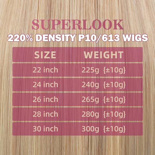 6x5 Wear And Go Glueless Wigs Human Hair P10/613 Lace Front Wig Human Hair Blonde Lace Front Wig 220% Density Highlight HD Lace Pre Plucked (22inch)