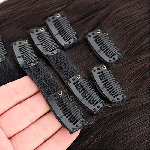 Clip in Hair Extensions Real Human Hair 9pcs 130g Natural Color Hair Extensions Straight Natural Soft Thick Remy Extensions Straight Clip in hair extensions human hair 22inch Natural Color