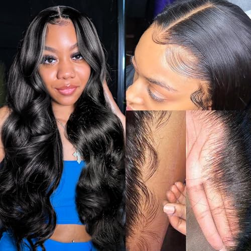 30 inch Body Wave Lace Front Wigs Human Hair 180% Density HD Lace Frontal Wigs 13x6 Lace Front Wigs Human Hair Wigs for Black Women Natural Color
