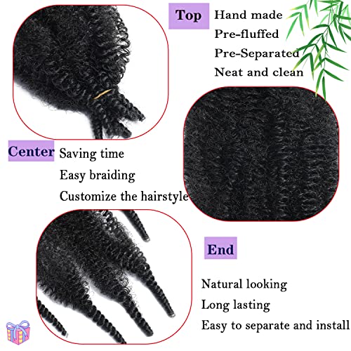 Color 2 Afro Twist Hair 16 Inch 8 Packs Wrapping Hair for Soft Locs Kinky Braiding Spring Twist for Women(16Inch,2#)