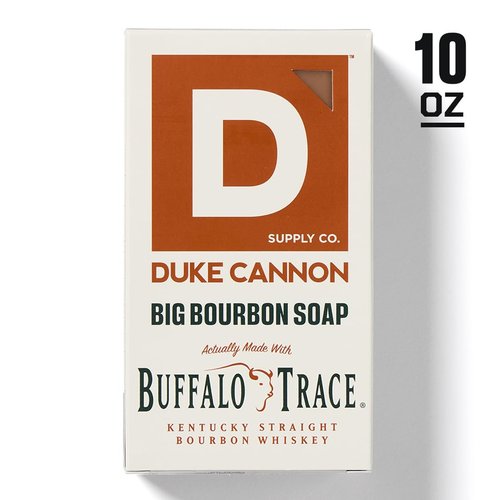 Duke Cannon Tactical Scrubber - Big American Bourbon Soap, U.S. Military-Grade Soap Pouch with Coarse & Soft Mesh, Oak Barrel Scented, 10 oz.