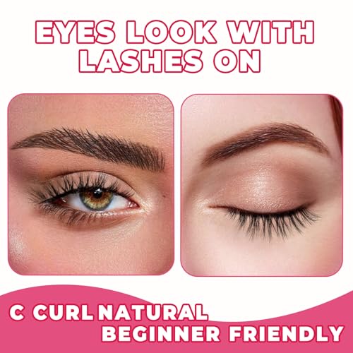 Lashes Natural Cat Eye Lashes Wispy Eyelashes 15mm False Eyelashes Wispy Lashes 3D Volume Strip Eyelashes Thin Cotton Band Soft Fake Eyelashes False Lashes Pack 7 Pairs Siligli
