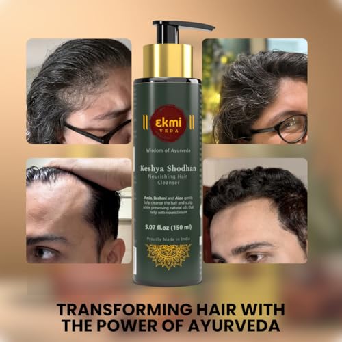 Ayurvedic Hair Growth Sulfate Free Shampoo With Reetha, Shikakai, Bhringraj, Amla For Hair Loss Control. Hair Regrowth Treatment For Women & Men. Hair Thickening Rosemary Shampoo, 5.07 Fl Oz