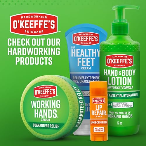 O'Keeffe's Lip Repair Unscented Lip Balm for Dry, Cracked Lips - Stick (6 Pack) - Moisturizer for Very Dry Lips