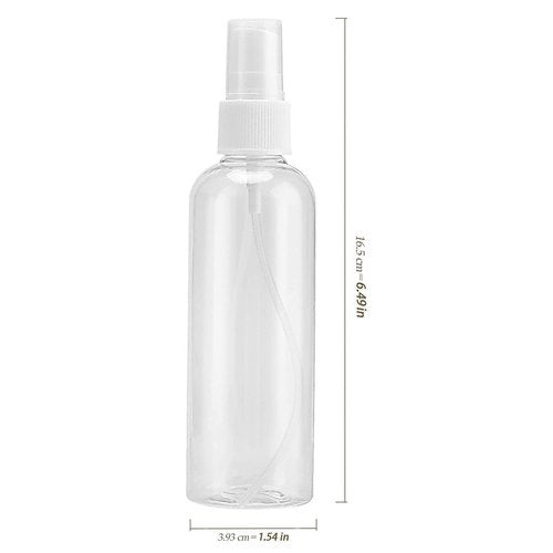 HEIHAK 50 PCS 120ml 4oz Clear Spray Bottles, Small Plastic Fine Mist Spray Bottles Bulk, Empty Bottles Refillable Travel Size Containers for Essential Oils, Hair Perfume Liquid
