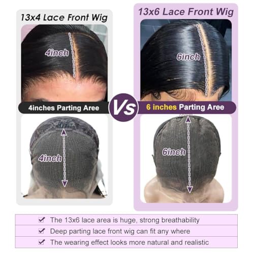 13x6 Lace Front Wigs Human Hair Pre Plucked 220% Density Body Wave HD Lace Front Wigs Human Hair Natural Black Glueless Frontal Wig for Women (26 Inch)