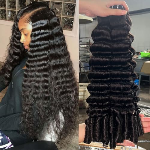 Lemoda Burmese Loose Deep Wave Curly Virgin Human Hair Bundles 20 20 20 Inch Loose Deep Wave Curly 100% Unprocessed Raw Human Hair Extensions Top Qanlity Hair Weave 3 Bundles Natural Black
