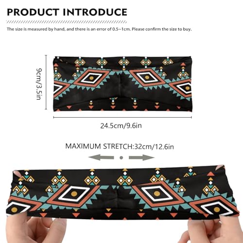 Aztec Headband Tribal Headband Native American Headband Aztec Sweat Bands Southwestern Headbands for Men Aztec Tribal Print