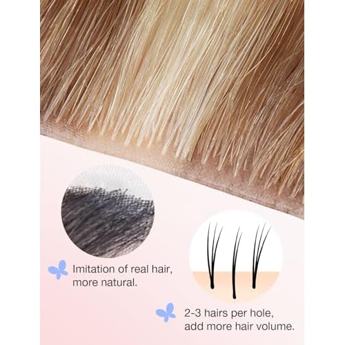 DOORES Invisi Edge Human Hair Extensions Tape in, Platinum Blonde 10 Injection Tape-ins with 10 Classic Tape-ins 50g 24 Inch, Virgin Human Hair Injection Tape in Extensions
