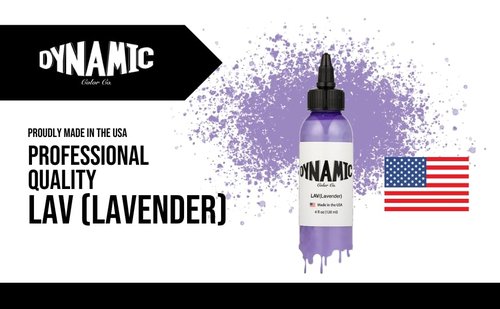 Dynamic Color Co. - Lavender Color Tattoo Ink, Long Lasting Vivid Color, Sterilized, Made in USA, Since 1990 (1 oz Bottle)