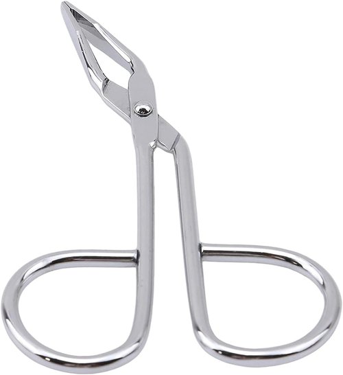 Silver Stainless Steel Eyebrow Scissors Tweezers,Elbow Pliers Clip Scissors,Flat Tip Tweezers Hair Plucker Hair Removal, Shave and Hair Removal for Women and Men Facial Hair