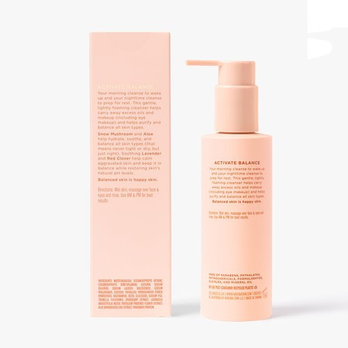 Karuna Balancing Facial Gel Cleanser | Gentle, Non-Stripping Daily Face Wash for All Skin Types | With Niacinamide, Hyaluronic Acid, and Snow Mushroom for Lightweight Hydration |150 ml
