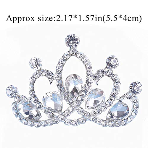 JAKAWIN Rhinestone Little Tiara Crystal Hair Comb Birthday Gift Hair Accessories