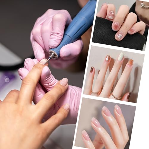 Ouligay 10pcs Cuticle Nail Drill Bit Set, Cuticle Drill Bits for Nails, Professional Cuticle Bit for Nail Drill, Flame Bit for Nail Drill for Manicure Pedicure Clean Tool with Case