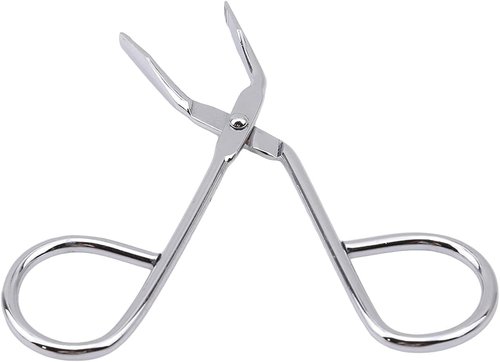 Silver Stainless Steel Eyebrow Scissors Tweezers,Elbow Pliers Clip Scissors,Flat Tip Tweezers Hair Plucker Hair Removal, Shave and Hair Removal for Women and Men Facial Hair