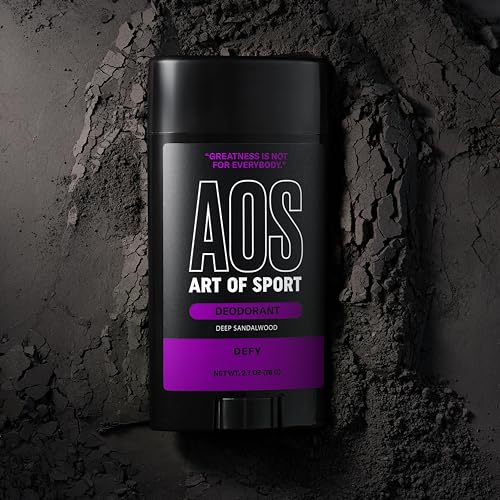 Art of Sport Men¡¯s Deodorant, Talc Free, Sandalwood Fragrance, Made with Natural Botanicals, Green Tea, Made for Athletes, Defy Scent, 2.7 Ounce (Pack of 2)