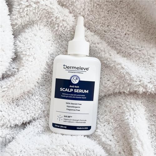 Dermeleve Scalp Serum for Neuropathic Itch, Sebborheic Dermatitis & Scalp Psoriasis | Dry Itchy Leave In Scalp Treatment | Quick Absorbing, Moisturizing & Non-Greasy (1 Pack)