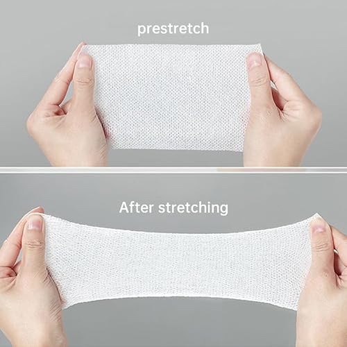 Mummy Makeup Wet Cotton Pads for Face Stretchable Bandage Tear Mask Paper Towel Hydrotherapy Hydration Cotton Sheet 200pcs 3.9 * 3.9in (200 Count (Pack of 3))
