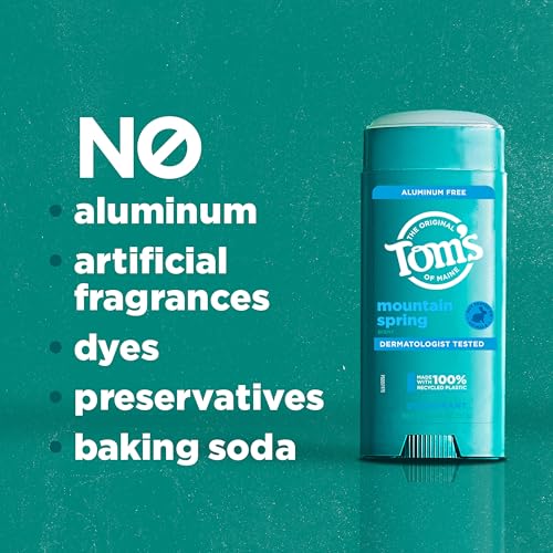 Tom¡¯s of Maine Mountain Spring Natural Deodorant for Men and Women, Aluminum Free, 3.25 oz, 2-Pack