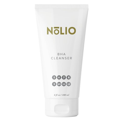 NOLIO BHA Cleanser – Salicylic Acid & Glycolic Acid Face Wash for Acne & Oily Skin – Exfoliating Daily Cleanser – Gently Removes Excess Oil, Dirt & Impurities – 6.7 fl oz