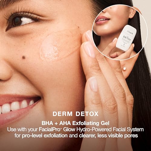 Shark FacialPro Glow at-Home Hydro-Powered Facial System with DePuffi Hot & Cold Therapy ? Professional Spa Skincare Device for Pore Cleansing, Hydration, & Radiant Glow, Blue, FH320