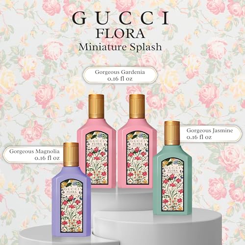 Gucci Flora Perfume for Women Variety Gift Set Mini Splashes 4 X 0.16 Fl oz