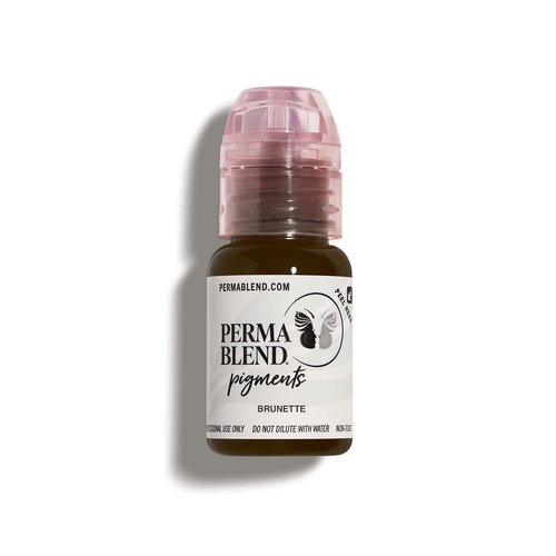 Perma Blend - Brunette Tattoo Ink - Microblading Supplies for Eyebrow Tattoo or Eyeliner Permanent Makeup - Professional Tattoo Ink in Brunette - High Opacity - Vegan (0.5 oz)