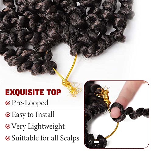 9 Packs Passion Twist Crochet Hair 6 Inch Short Crochet Passion Twist Hair for Black Women Pre Looped Passion Twist Hair Curly Crochet Hair Bohemian Crochet Braids Hair Extensions£¨T30,6 Inch,9 Packs£©