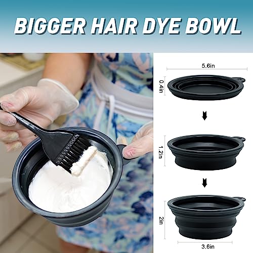 10 Pc Hair Bleach Kit - Hair Coloring Products With Dye Brush, Color Bowl, Earmuffs, Clip for Salon Bleaching & Highlighting