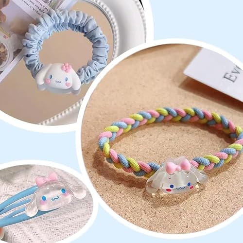 Kawaii Accessories Gift Set Include Cute Headband, Hair Band, Hair Ties,Hair Clips, Purse Stickers Necklace Bracelet (Blue)
